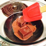 Melting the Chocolate in a double boiler.